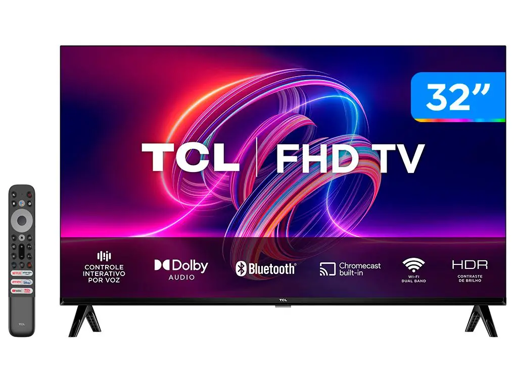 Smart TV TCL 32'' FHD com Controle